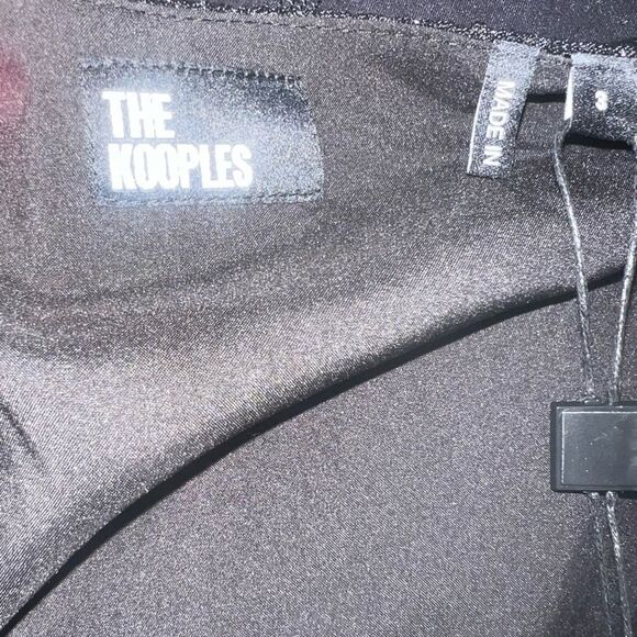 NWT The Kooples NAVY BLUE METALLIC JERSEY SHORT DRESS womens size 8 - Picture 6 of 16